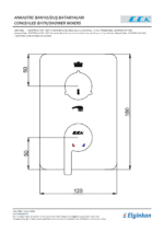 ECA Icon Ankastre Banyo Bataryası Sıva Üstü 2 Yollu - 102167231H-Kde