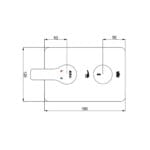 ECA Luna Çift Yollu Ankastre Duş Bataryası