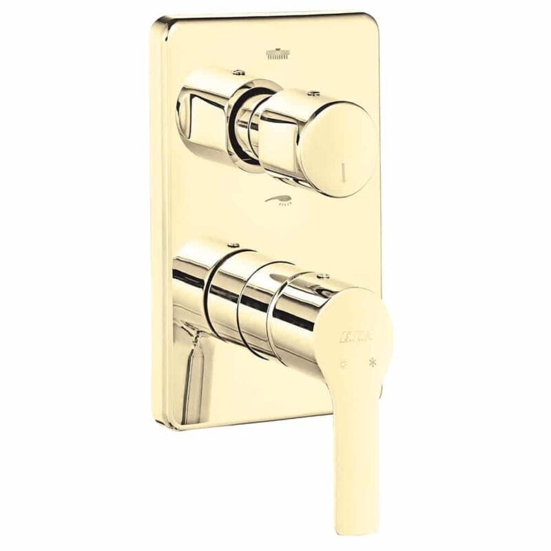 ECA Luna Ankastre Banyo Bataryası Sıva Üstü 2 Yollu Altın