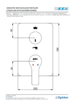 ECA Luna Ankastre Banyo Bataryası Sıva Üstü 2 Yollu Altın - 102867236-Kde
