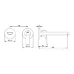 ECA Luna Rozetli Ankastre Lavabo Bataryası