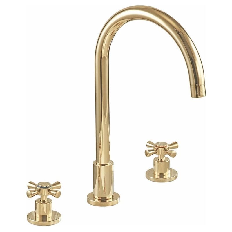 ECA Quadrille Ankastre Lavabo Bataryası Tez.Üstu Altın