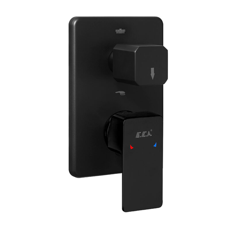 ECA Royal Ankastre Banyo Bataryası 2 Yollu Sıva Üstü Grubu Mat Siyah - 102167251C1-Kde