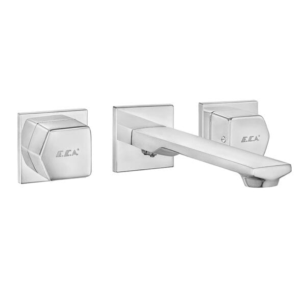 ECA Royal Ankastre Lavabo Bataryası 3 Delikli Duvardan Duz Çıkış Uçlu - 102106666