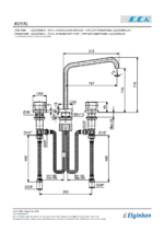 ECA Royal Ankastre Lavabo Bataryası 3 Delikli Tezgah Üstu Mat Siyah - 102105666C1