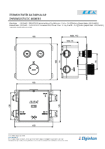 ECA Termostatik Ankastre Banyo Duş Bataryası Sıva Üstü -Sıva Altı 2 Yol - 102101402