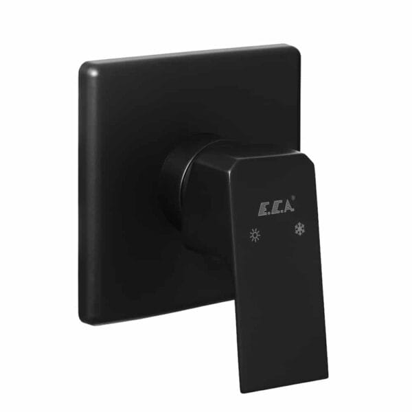 ECA Tiera Ankastre Duş Bataryası Sıva Üstü Mat Siyah