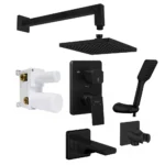 ECA Tiera Ankastre Duş Seti 3 Yollu Mat Siyah