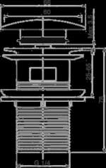 Fontana DR-03 Rose Gold Sifon Üst Takımı (Tahliye Delikli)