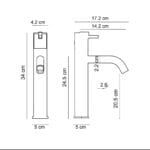 Fontana FA-4022M Fırçalanmış Altın & Mermer Yüksek Lavabo Bataryası