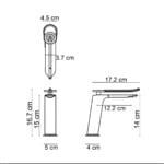 Fontana FA-5011P Krom & Mor Lavabo Bataryası