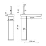 Fontana FA-8021 Yüksek Lavabo Bataryası Krom