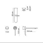 Fontana FA-A5001P Krom & Mor Ankastre Lavabo Bataryası