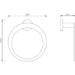 FONTANA FC-30105 Yuvarlak Havluluk-Krom
