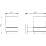 FONTANA FC-30106 Montajlı Diş Fırçalık-Krom