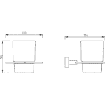 FONTANA FC-40106 Montajlı Diş Fırçalık-Krom