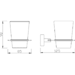 FONTANA FC-50106 Montajlı Diş Fırçalık-Krom