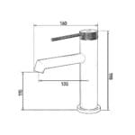 Fontana FJ-1015 Lavabo Bataryası Mat Siyah