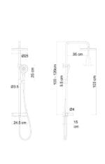 Fontana FJ-1052 Mat Fırçalanmış Altın Duş Ünitesi