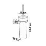 Fontana FJ-20504 Mat Siyah Tuvalet Fırçası