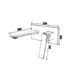 Fontana FJ-A3005 Mat Siyah Ankastre Lavabo Bataryası