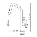 Fontana FJ-K0415 Mat Siyah Mutfak Bataryası