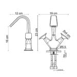 Fontana FK-1012 Altın Lavabo Bataryası
