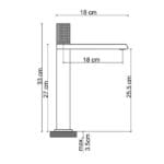 Fontana FK-9122 Parlak Altın Yüksek Lavabo Bataryası
