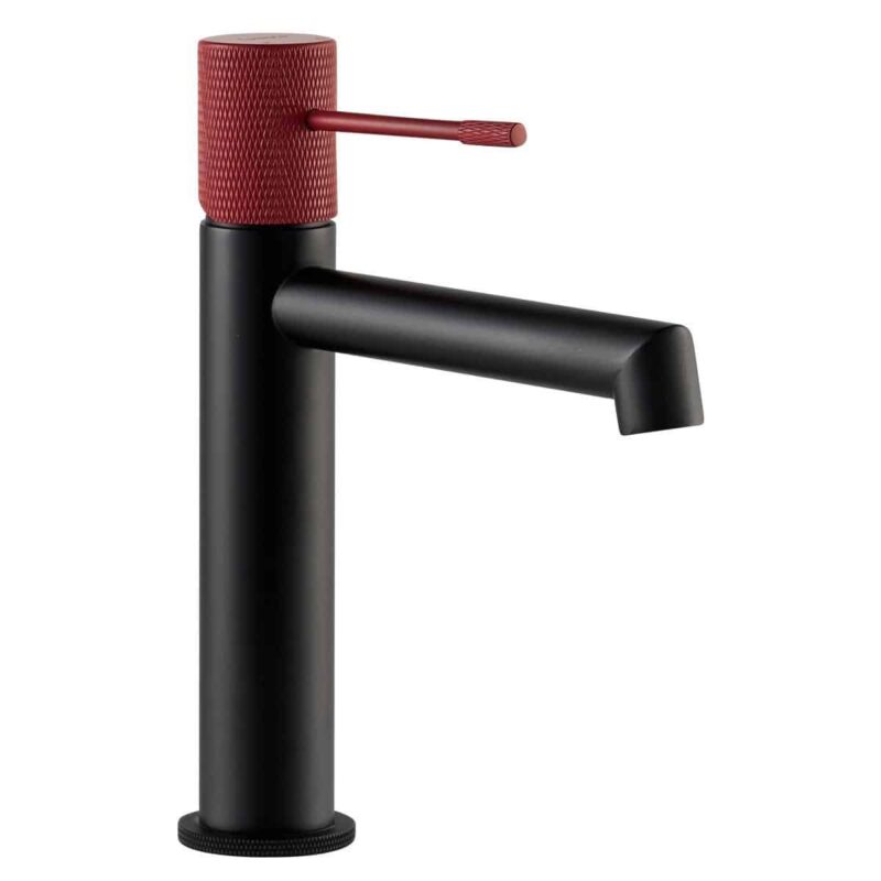 Fontana FM-2118 Siyah & Kırmızı Lavabo Bataryası