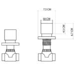 Fontana FSV-102 Ankastre Stop Valf Altın