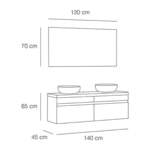 Fym Lüxess 140 cm Banyo Dolabı