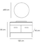 Fym Porto 125 cm Banyo Dolabı