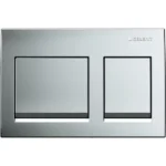 Geberit Alpha15 Çift Basmalı Mat Krom Kumanda Kapağı