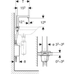 Geberit Brenta Fotoselli Batarya Çift Su Giriş Elektrikli