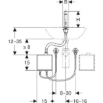 Geberit Brenta Fotoselli Batarya Çift Su Giriş Jeneratör