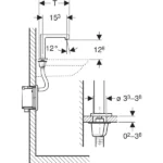Geberit Brenta Fotoselli Batarya Tek Su Giriş Pilli