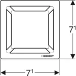Geberit Dairesel 8 x 8 cm Yer Süzgec Izgarası