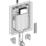 Geberit Gömme Rezervuar Alpha 8 Cm Gövde Alaturka