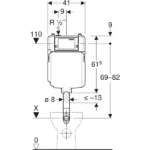 Geberit Gömme Rezervuar Alpha 8 Cm Gövde Alaturka