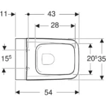 Geberit iCon Square Beyaz Asma Klozet Seti