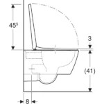 Geberit iCon Square Beyaz Asma Klozet Seti
