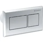 Geberit Kumanda Kapağı 12 Cm Kare Tasarım Çift Basmalı Siyah