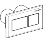 Geberit Kumanda Kapağı 8 Cm Kare Tasarım Çift Basmalı Krom