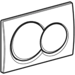 Geberit Kumanda Kapağı Alpha01 Çift Basmalı Mat Krom
