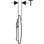 Geberit Kumanda Kapağı Alpha01 Çift Basmalı Parlak Krom