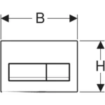 Geberit Kumanda Kapağı Alpha50 Çift Basmalı Beyaz