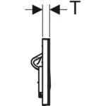 Geberit Kumanda Kapağı Alpha50 Çift Basmalı Beyaz