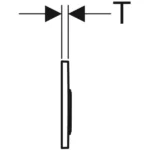 Geberit Kumanda Kapağı Omega20 Çift Basmalı Parlak/ Mat / Parlak