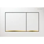Geberit Kumanda Kapağı Omega30 Çift Basmalı Beyaz / Altın / Beyaz