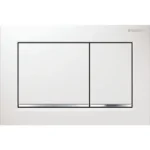 Geberit Kumanda Kapağı Omega30 Çift Basmalı Beyaz / Parlak Krom